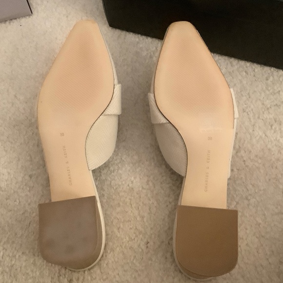 Charles & Keith Beige Buckle Mules - Picture 3 of 4